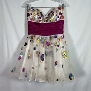 Beyond Division of Jovani, Strapless Snowball Dress, Size 12 Good used condition